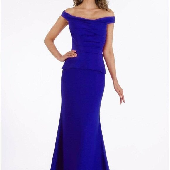 NWT Gia Franco 12012 Mother of the Bride Dress Royal Blue Size 8 - Picture 1 of 10